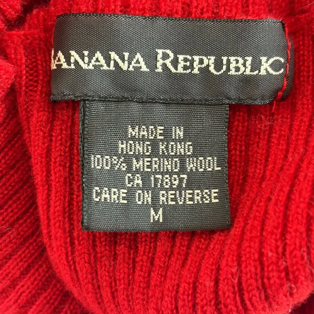 Banana Republic red wool turtleneck Medium